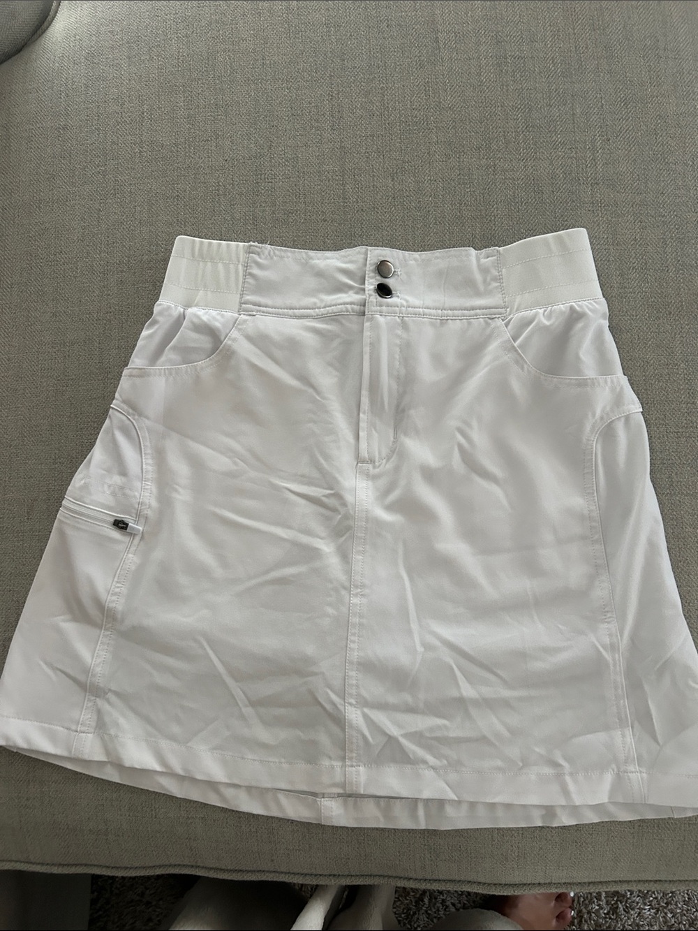 Women’s White Golf Skort with Pocket